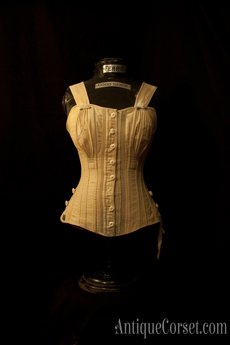 Antique 1900s /french/ Victorian Undergarments/ Child Stays/antique Corset/  Museum Display Cotton Child Corset 
